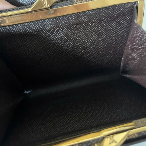 Louis Vuitton Damier Ebene French Kisslock Wallet - Picture 7 of 10